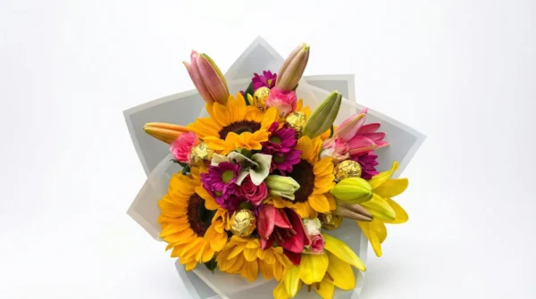 Ramo Primaveral Mixto con Bombones