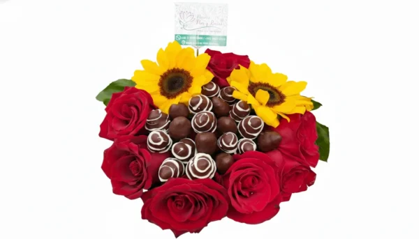 DekoFruta Rosas con Girasoles